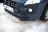 Фото Декор. защита переднего бампера d42(дуга) PEUGEOT 3008 2009-2013