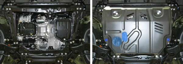 Фото Защита картера и КПП Rival для Lexus NX 300h 2014-2017, алюминий 4 мм, с крепежом, 333.3206.1