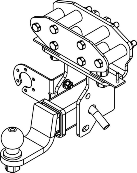фото Фаркоп AvtoS для TOYOTA Land Cruiser 200 (2007-2021) "под квадрат"