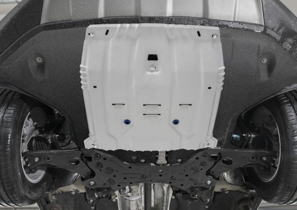 Фото Защита картера и КПП Rival для Hyundai Santa Fe IV 2018-н.в., алюминий 4 мм, с крепежом, 333.2375.1