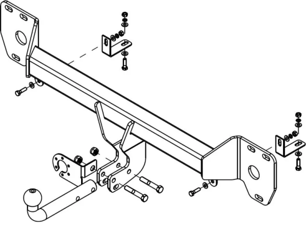 Фаркоп AvtoS для GEELY Tugella с 2020-