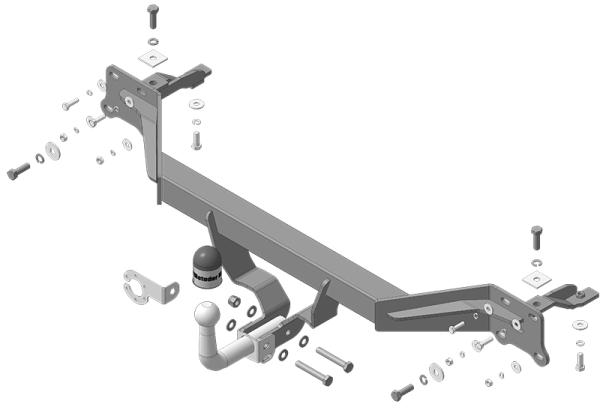 фото Фаркоп Мотодор с оцинкованным шаром на Infiniti G25/G35/G37 2006-2014, седан