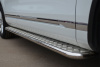 Фото Пороги труба d42 с листом (лист алюм,проф.нерж)(вариант 1) VOLKSWAGEN Touareg 2010-2013