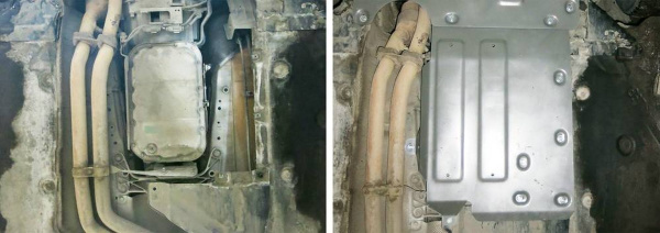 Фото Защита КПП Rival для BMW 3-series купе 2011-2014, алюминий 4 мм, с крепежом, 333.0526.1