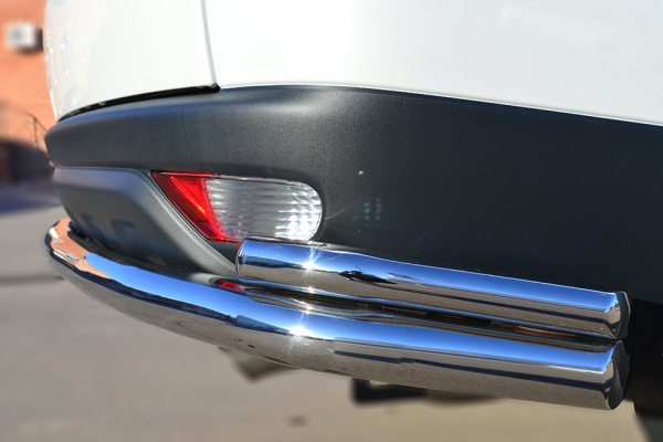 Фото Защита заднего бампера d63 (волна) d42 (уголки) MITSUBISHI Pajero Sport 2013-2015