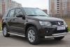 Фото Пороги труба d42 с листом (лист алюм,проф.нерж)(Вар1) SUZUKI Grand Vitara 5 дв. 2012-2016