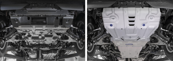 Фото Защита радиатора, картера, КПП и РК Rival для Lexus GX 460 2009-2013 2013-н.в., алюминий 4 мм, с крепежом, K333.9516.1