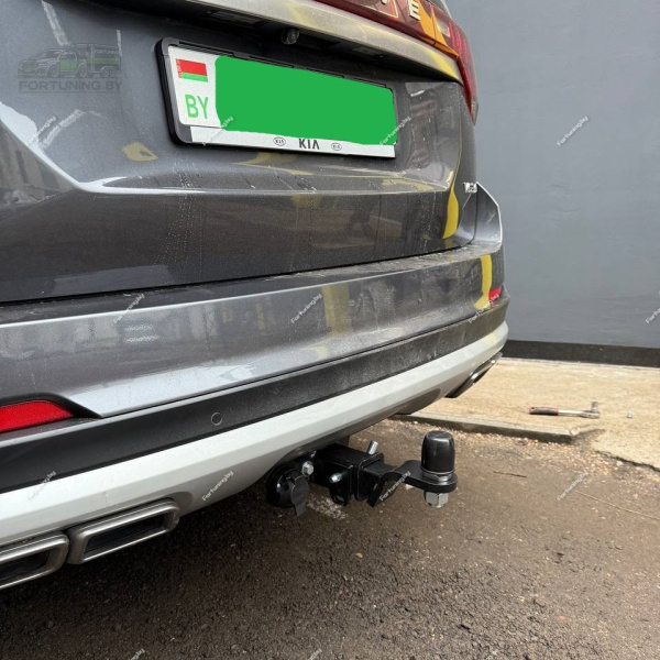 фото Фаркоп ПТ Групп (Россия) «быстросъемный под квадрат» для KIA Mohave I «2 рестайлинг» (2020-)