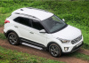 Пороги алюминиевые Rival "Silver" для Hyundai Creta 2016-