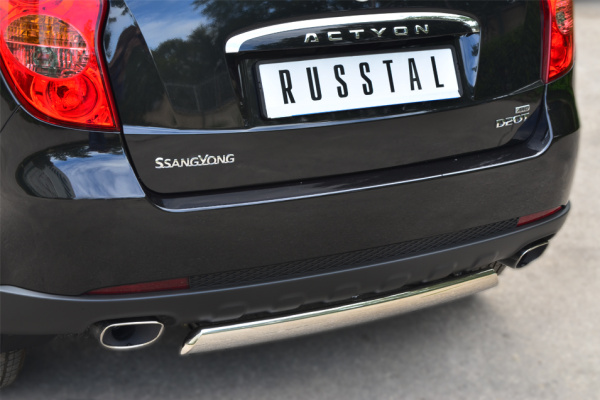 Фото Защита заднего бампера 75х42 (дуга) SSANG ACTYON 2010-2013