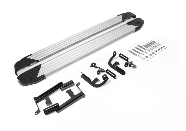 Фото Пороги алюминиевые Rival "Silver" для Lifan X60 2016-