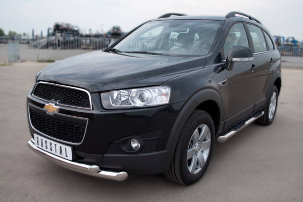 Фото Защита переднего бампера 76/63 (дуга) CHEVROLET Captiva 2011-2013