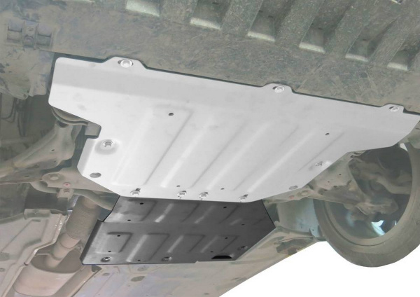 Фото Защита картера Rival для Mercedes-Benz V-class АКПП RWD 2014-н.в., алюминий 4 мм, с крепежом, 333.3938.1