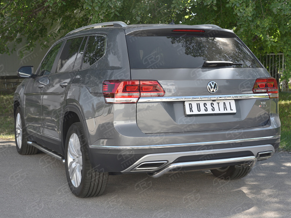 Фото Защита заднего бампера d42 волна VOLKSWAGEN TERAMONT 2017-