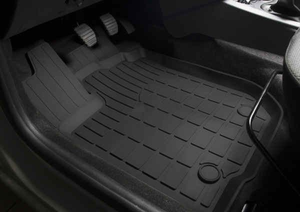 Коврики салона литьевые Rival для Renault Logan седан 2014-н.в., резина, с крепежом, с перемычкой, 5 шт., 64702001