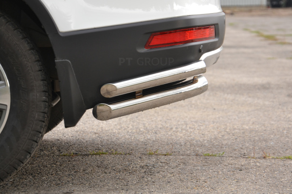 Фото Защита заднего бампера двойная угловая Ø63-51мм (НПС) HAVAL H6 2014-