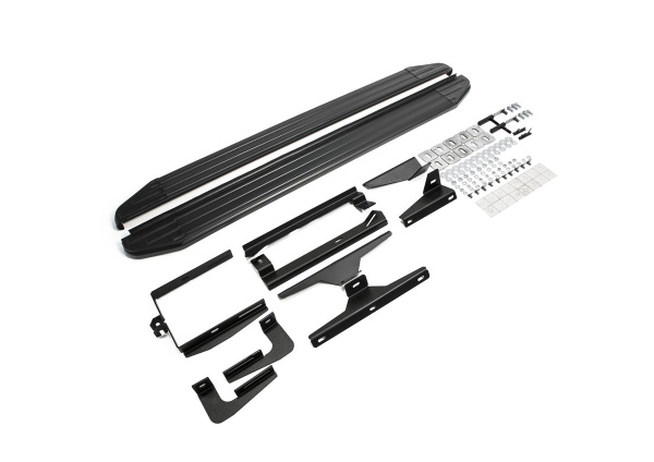 Фото Пороги алюминиевые Rival "Premium-Black" для Lexus NX 2014-2017