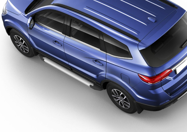 Фото Пороги алюминиевые Rival "Silver" для Lifan MyWay 2017-