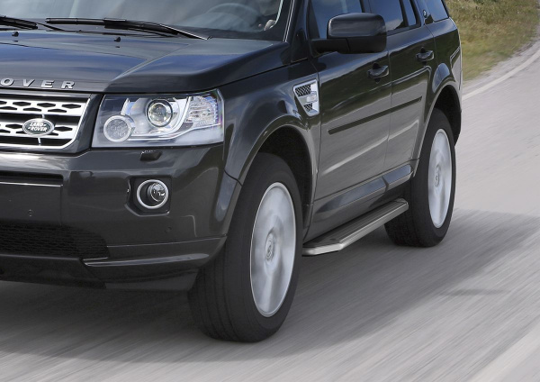 Фото Пороги алюминиевые Rival "Premium" для Land Rover Freelander 2006-2010-2012-2014