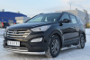 Фото Защита переднего бампера d76/42 (секции-дуга) HYUNDAI Santa Fe 2012-2015