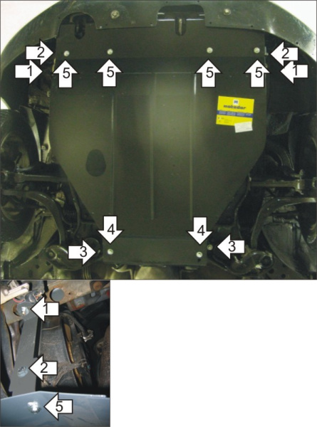 Фото Защита Motodor для картера и кпп Mitsubishi Galant (1997-2004)