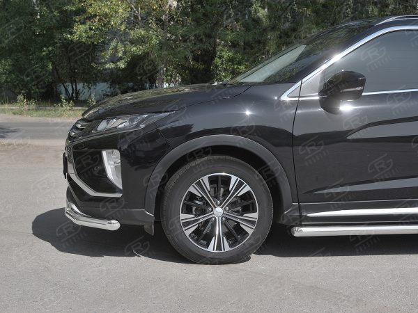 Фото Защита переднего бампера d63 секции MITSUBISHI ECLIPSE CROSS 2018-
