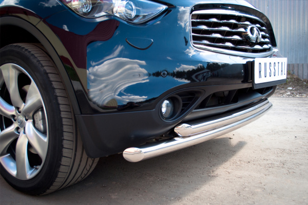 Фото Защита переднего бампера d63/63 INFINITI FX 37-QX70 2010-