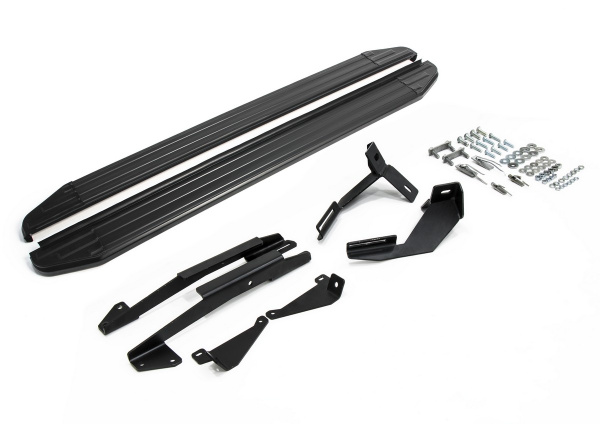 Фото Пороги алюминиевые Rival "Premium-Black" для Lada Vesta SW Cross 2017-