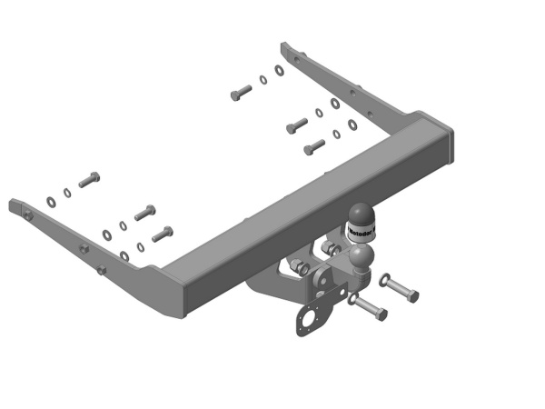 фото Фаркоп Мотодор с оцинкованным шаром на Volkswagen Multivan T5 2003-2009