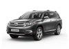 Пороги алюминиевые Rival "Premium-Black" для Toyota Highlander 2007-2010-2014