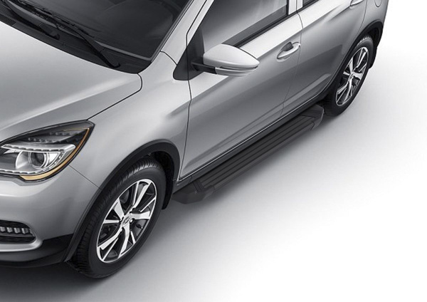 Фото Пороги алюминиевые Rival "Black" для Lifan X50 2015-