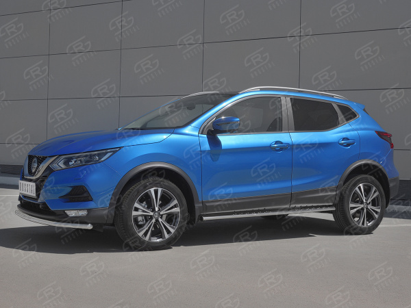 Фото Защита переднего бампера d42 секции NISSAN QASHQAI 2019-