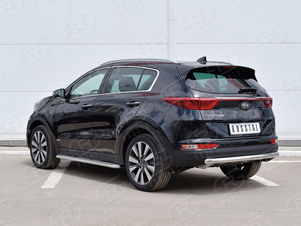 Фото Защита заднего бампера d63 дуга (кроме GT-Line) KIA SPORTAGE 2016-2018