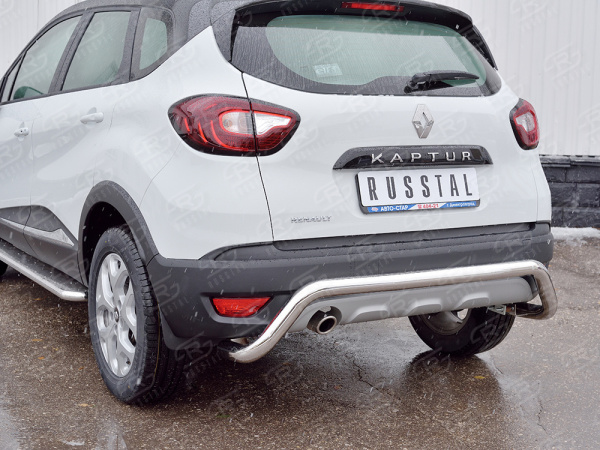 Фото Защита заднего бампера d63 волна под машину RENAULT KAPTUR 2016