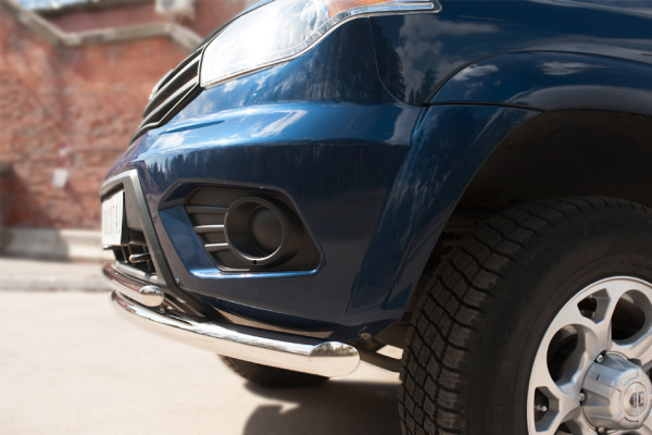 Фото Защита переднего бампера d63 (дуга) d42 (дуга) UAZ Patriot 2014