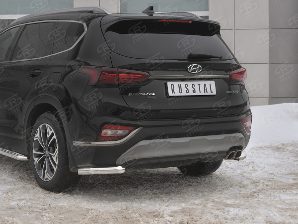 Фото Защита заднего бампера уголки d63 секции HYUNDAI SANTA FE 2018-