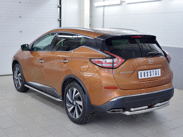 Фото Защита заднего бампера d63 дуга-d42х2 дуги NISSAN MURANO 2016