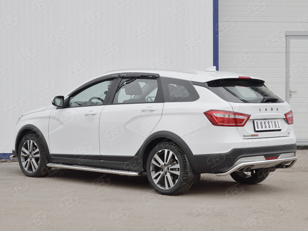 Фото Защита заднего бампера d42 волна LADA VESTA SW CROSS 2017-