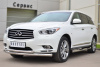 Фото Пороги труба d76 с накладкой (вариант 3) INFINITI JX35-QX60 2013-2016
