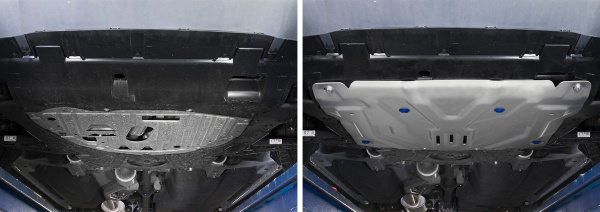 Фото Защита картера и КПП Rival для Honda CR-V V 2017-н.в., алюминий 4 мм, с крепежом, 333.2131.2