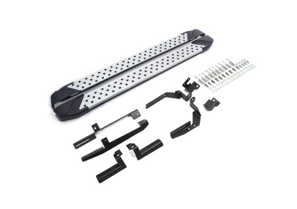 Фото Пороги алюминиевые Rival "Bmw-Style" для Kia Sorento Prime 2015-2017