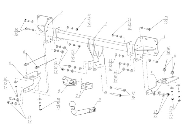 фото Фаркоп BERG для FAW Bestune T99 I (2019-)