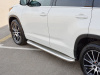 Фото Пороги труба d63 с листом (лист нерж, проф. нерж) (вариант 3) TOYOTA HIGHLANDER 2017