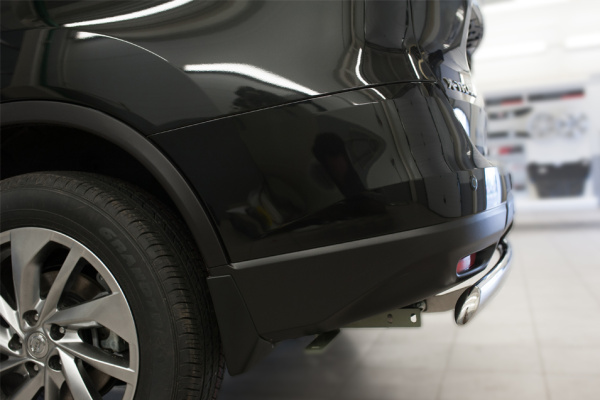 Фото Защита заднего бампера d75х42 (дуга) NISSAN X-Trail 2015-2017