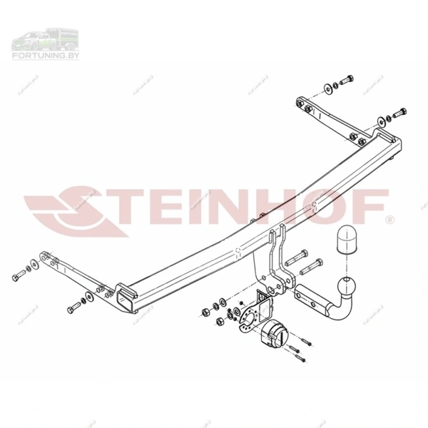 фото Фаркоп Steinhof (Польша) для Volkswagen Golf VII (2012-2020) «хэтчбек 5 дверей»