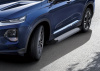Фото Пороги алюминиевые Rival "Silver" для Hyundai Santa Fe 2018-
