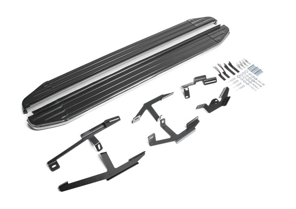 Фото Пороги алюминиевые Rival "Premium" для Chery Tiggo 2 2017-