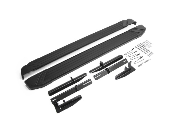 Фото Пороги алюминиевые Rival "Black" для Mitsubishi ASX 2017-