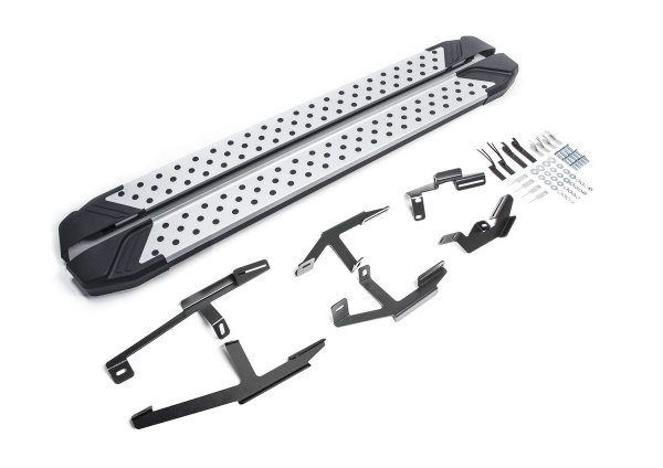 Фото Пороги алюминиевые Rival "Bmw-Style" для Chery Tiggo 2 2017-