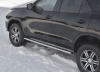 Фото Пороги труба 120х60 овал с проступью(лист алюм пыльник) TOYOTA FORTUNER 2017-